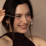 Fiora necklace with smokey quartz drop